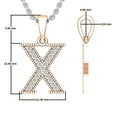 thumbnail image 4 of Dazzlingrock Collection 0.10 Carat (ctw) Round Diamond Fancy Letter 'X' Initial Pendant 1/10 CT, 14K Rose Gold, 4 of 6