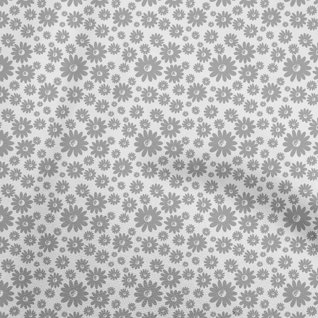 oneOone Cotton Flex Gray Fabric Floral Sewing Craft Projects Fabric Prints By Yard 40 Inch Wide