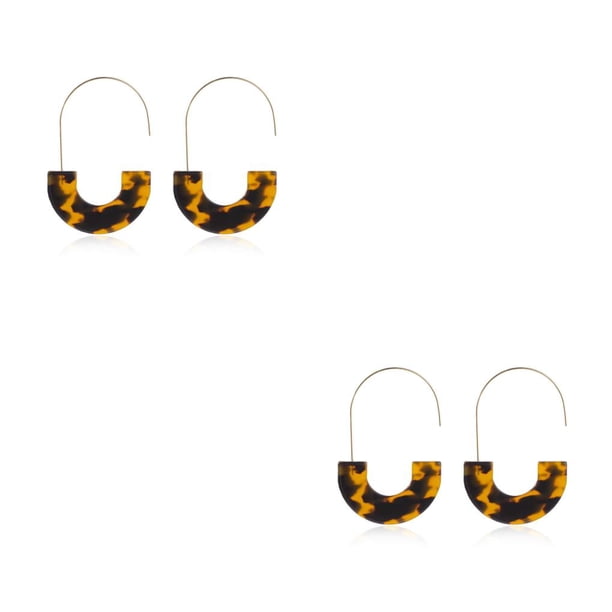 Qarigey Pendientes colgantes colgante semicírculo pendiente de mujer regalo de aniversario elegante gancho para la oreja Simple fiesta playa