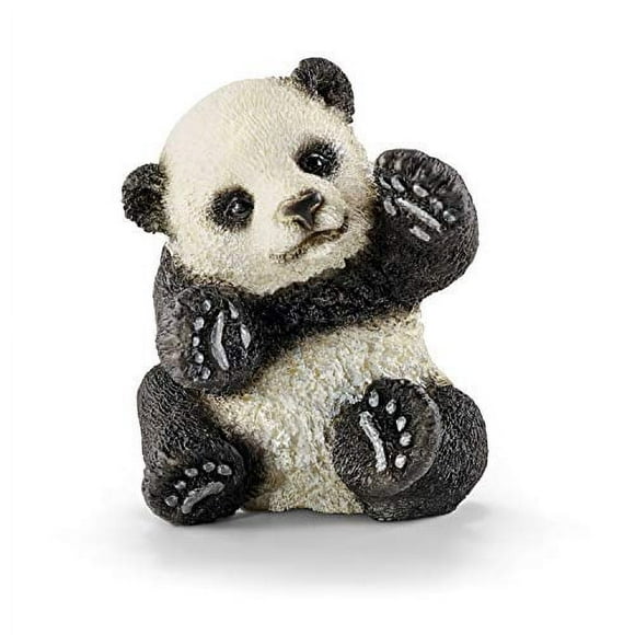 Schleich Vie Sauvage Panda Cub Jouant Figurine Éducative pour les Enfants Âgés de 3-8, Noir/blanc