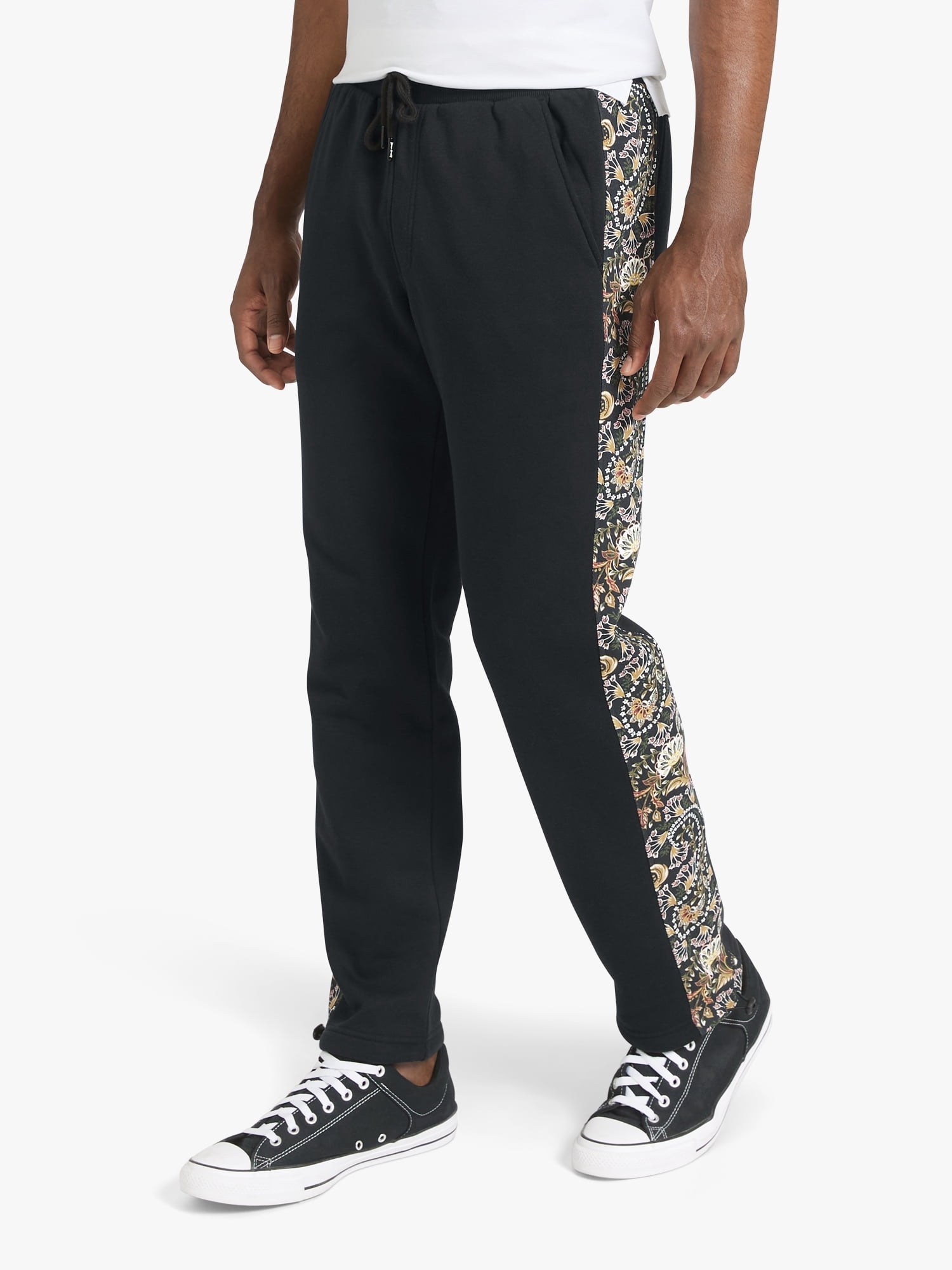 Dogg Supply by Snoop Dogg All-Gender Men's and Women's Floral Paisley Fleece Varsity Joggers, Sizes XS - 3XL