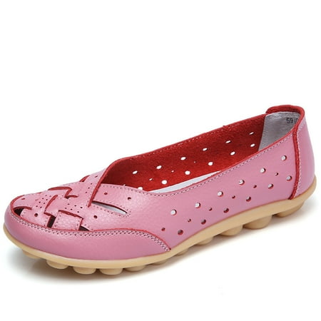 

Fujian manufacturer 44 size bird‘s nest hole shoes flat women‘s sandals summer single shoes Tods leather shoes casual women‘s middle boss