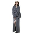 thumbnail image 2 of Hamky Robes pour Femmes, Robe de Bain, Robe en Polaire Douce et Moelleuse, Mignonne, Longue, Gris TG, 2 of 5