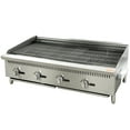 thumbnail image 5 of 48" Commercial Countertop Gas Charbroiler Grill – 140,000 BTU, Stainless Steel, Natural Gas/Propane Convertible, 4 Burners, NSF Certified Restaurant BBQ Broiler, 5 of 15