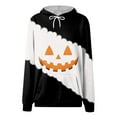 thumbnail image 5 of Godom Women's Halloween Hoodie Cute Ghost Graphic Sweatshirts Funny Pumpkin Face Tops Long Sleeve Hoodies 2025, 5 of 6