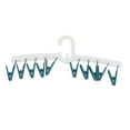 thumbnail image 2 of Plastic Clothes Drying Rack, Windproof 10 Clips Drying Rack Non Fall Off Universal Lightweight Evenly Distributed  For Indoor Outdoor White And Green, 2 of 8