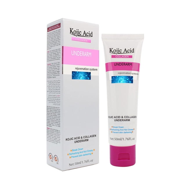 LUVCLS Crema para aclarar las axilas de las mujeres Crema blanqueadora corporal con ácido kójico Crema para los nudillos de las manos