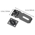 thumbnail image 4 of 2pcs Anti-theft Door Locks Hasp Latch Heavy Duty Stainless Steel Security Hasps, 4 of 8