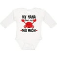 thumbnail image 3 of Inktastic Nana Loves Me Grandson Boys or Girls Long Sleeve Baby Bodysuit, 3 of 5