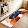 thumbnail image 2 of 2'x6' Rug Runners for Hallways Kitchen, Navy Blue Burnt Orange Non Slip Entryway Beside Floor Carpet Runner, Geometric Modern Boho Art Washable Laundry Room Bedroom Throw Rugs Mat for Family Pet, 2 of 8