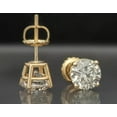 thumbnail image 2 of 4.00 Ct Round Cut Lab Created Diamond Solitaire Stud Earrings 14K Yellow Gold Plated Sterling Silver, 2 of 4