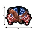thumbnail image 3 of American Eagle with USA Flags - High Thread Embroidered Iron-on/Saw-on Rayon Patch - 4"x3"- Multi-Color, 3 of 7