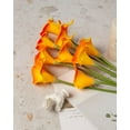 thumbnail image 4 of 10pcs Artificial Calla Lily Flower Real Touch Latex Flowers for DIY Wedding Bouquet Party Home Decor (White-Yellow Core), 4 of 5