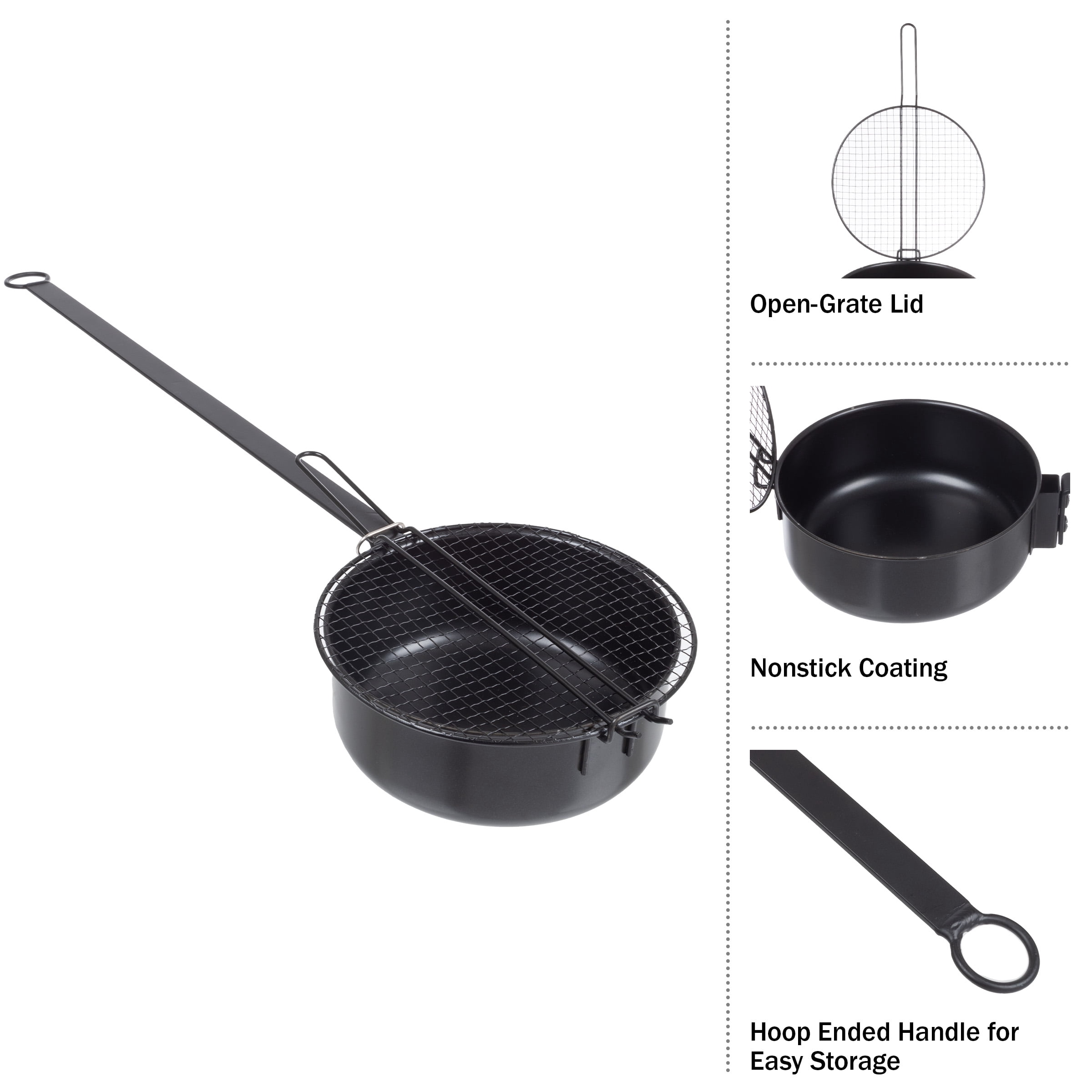 Metal Pot with Handle Popcorn Popper