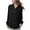 Black, variant on CHUMUD Womens Shirts Casual Henley Tops for Women Fall Button Down Blouses V Neck Long Sleeve Comfy Solid Loose Fit Tops, XL-5XL