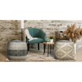thumbnail image 5 of LR Home Medium Tribal Indoor Square Pouf, Taupe/Gray, 20" x 20" x 20", 5 of 9