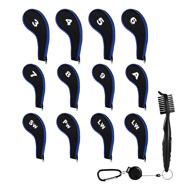 Greeniant Paquete de 12 fundas de tela para la cabeza, regalo dulce, fundas de malla con cremallera, amplia aplicación, equipo deportivo Golf