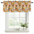 thumbnail image 2 of 2 Pack Valances for Windows, Watercolor Floral Window Valances for Living Room/Bedroom/Bathroom, Spring Poppy Daisy Flowers Botanical Beige Light Filtering Kitchen Curtain Valance 42"W x12" L, 2 of 9