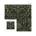 thumbnail image 7 of NextWall Ebony & Sage Filigree Floral Peel and Stick Wallpaper - 20.5 in. W x 18 ft. L Roll, 7 of 7