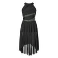 thumbnail image 1 of MSemis Jupe Justaucorps Sans Manches en Strass Brillant pour Filles Moderne Contemporain Noir 6, 1 of 7