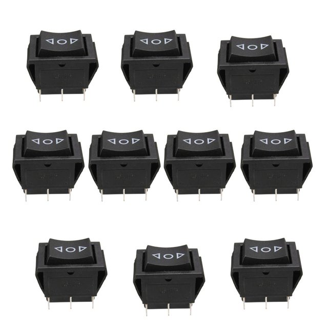 10 piezas 6 pines cerraduras de techo solar Interruptor momentáneo DPDT encendido apagado 12V para coche Macarena Interruptor basculante de ventana DPDT