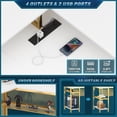 thumbnail image 5 of iSunirm L Shaped Computer Desk, Corner L Shaped Desk with Power Outlet and LED Light Strip, Reversible L Desk with Monitor Stand, Ergonomic 2 Person Office Desk for Home and Office, White Gold, 5 of 8