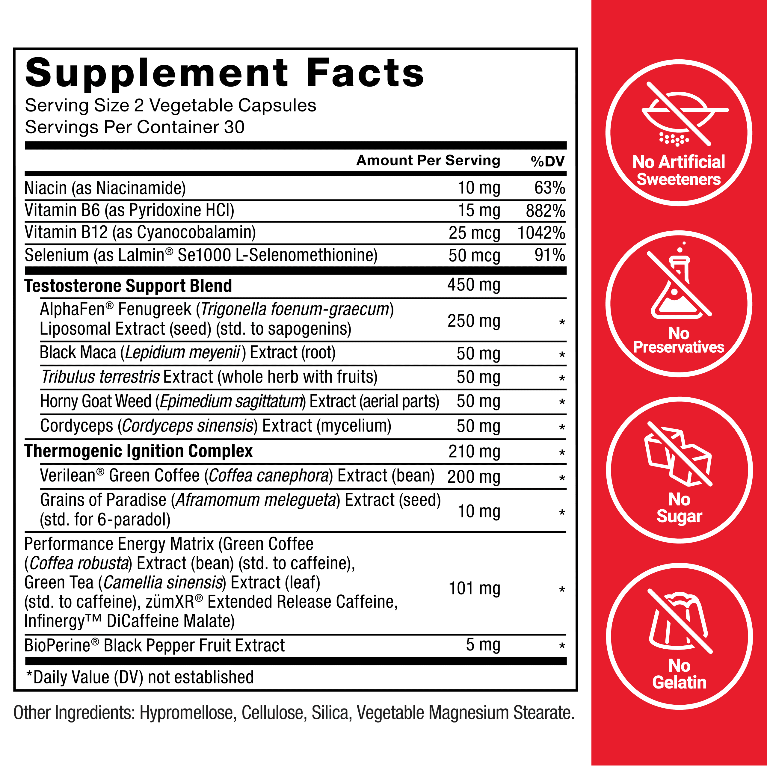 Force Factor Test X180 Surge Testosterone Booster for Men, Supports Lean Muscle, Strength, Energy, and Libido with Fenugreek and Black Maca, 60 Capsules