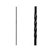 Staircase Metal Balusters (Box of 10) Stair Parts Single Iron Spindles - Hollow 1/2" Single Square (Real Black not Matte)