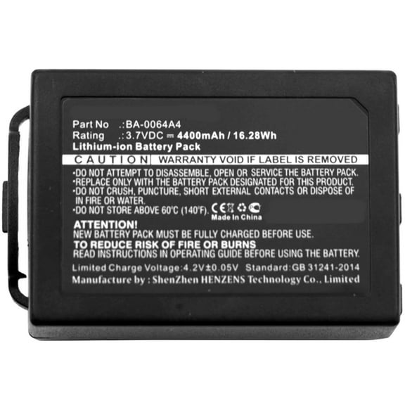 Batteries N Accessories BNA-WB-L8037 Barcode Scanner Battery - Li-ion, 3.7V, 4400mAh, Ultra High Capacity Battery - Replacement for CipherLAB BA-0064A4, BCP60ACC00002, BCP60ACC00106 Battery