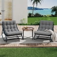 thumbnail image 5 of EastVita Outdoor Papasan Rocking Chair Oversized Egg Chair with Thick Waterproof Cushion Heavy Duty Metal Rocker Chair Modern Gray Comfy Lounge Chair for Indoor Living Room/Patio/Garden, 5 of 8