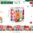thumbnail image 2 of Borde de aula floral de 21 m con ribete de cinta decorativa en espiral, 2 of 7