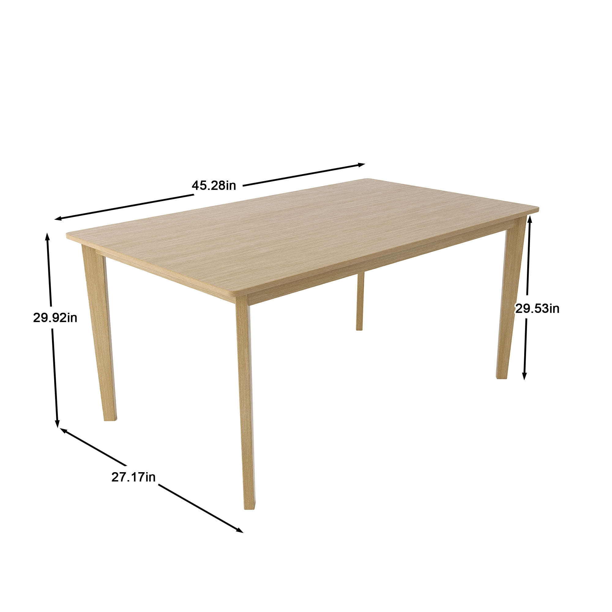 MOONMISS Solid Wood Multi-function Modern Rectangular Dining Table for Dining Room,Kitchen-Natural Wood