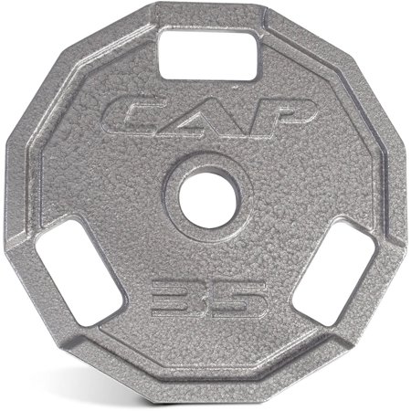 CAP Barbell Olympic 12-Sided Grip Plate  35 Pounds
