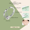 thumbnail image 2 of Dangle Pearl Flower Open Statement Ring Sterling Silver Band for Women, 2 of 7