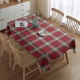 thumbnail image 2 of Red and Green Christmas Plaid Pattern Rectangle Tablecloth 60"x84",Waterproof Polyester Rectangle Table Cloth, Wipeable Spillproof Polyester Tablecloth for Dining, Camping, Indoor and Outdoor, 2 of 5