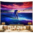 thumbnail image 1 of JINSIJU Astronaut Styling Print Tapestry Wall Hanging Universe Background Cloth, 1 of 3