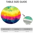thumbnail image 6 of Colorful Tie Dye Pattern Round Fitted Tablecloth with Elastic Edge,Dining Table Cover Waterproof,Outdoor Round Tablecloth for Camping,Dining,Indoor and Outdoor, 6 of 7
