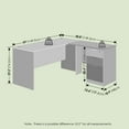 thumbnail image 5 of Furinno ROGER 60" 3-Drawer L-Shaped Desk Cord Grommet Coastal Grey, 5 of 9