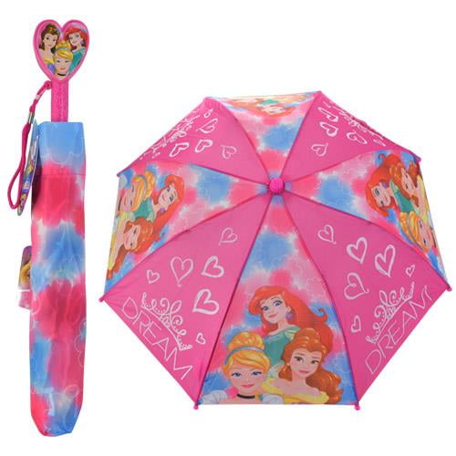 Hello Kitty Ruffle Collapsible Kids Girls Umbrella With 3D Handle