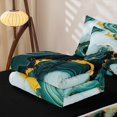 thumbnail image 5 of Erosebridal Modern Marble Art Zipper Full Size Comforter Sets with Fitted Sheet and 2 Pillowcases,Teal Ink Fluid Aesthetic Zipper Bedding Set For Girls,Black Reversible,4pcs, 5 of 7