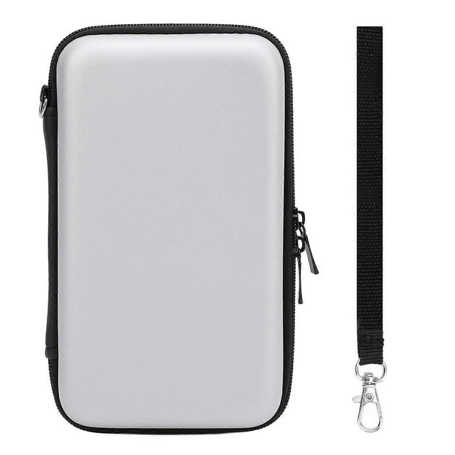 Carrying Case for New 2DS XL, 2DS LL, New 3DS, 3DS with 8 Slots, Protective Hard Shell, Console Accessories Carrying Case, Silver