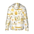 thumbnail image 3 of Balery Farm Bee Cute Honey Men's Women's UPF 50+ Sun Protection Lightweight Hoodie Performance Long Sleeve Shirt for Fishing Running-XX-Large, 3 of 9