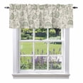 thumbnail image 2 of Farmhouse Sage Green Floral Window Valance for Kitchen, Linen Boho Paisley Flower Rustic Rod Pocket Short Curtain for Small Windows, Light Filtering Decorative Valance, 42 x 12 Inch, 1 Panel, 2 of 9