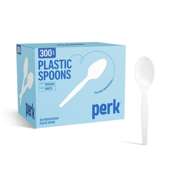 Staples Perk Plastic Spoon Medium-Weight White PK56400