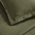 thumbnail image 3 of BNM Modern Cotton Matelasse Bedspread Set, Queen, Olive Green, 3 of 7