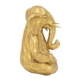 thumbnail image 6 of Metallic Resin Elephant Figurine - Meditating Polyresin Yoga Statue for Home & Office Decor - Modern Sculpture for Bedroom, Living Room & Tabletop - 6" Gold, 6 of 10