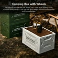 thumbnail image 3 of Folding Storage Box, 50L Plastic Storage Bins Collapsible Storage Box With Wood Lids, Multi Directional Open, Closet Organizer Container For Camping, Outdoor Picnic, Room, 3 of 8
