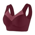 thumbnail image 7 of Jelly Bras for Women Seamless Powerful Push Up Wireless Bra Full-Figure Lift Anti Sagging Bras Wine 36, 7 of 7