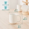 thumbnail image 2 of Malacasa Porcelain Coffee Mugs Set, 16 oz Coffee Cups Set of 4, Dishwasher & Microwave Safe, White, 2 of 8