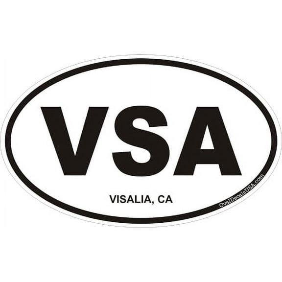 3.8 Inch Visalia California Oval Decal